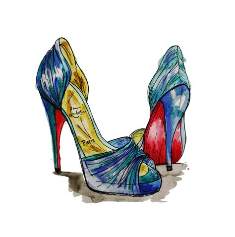 louis vuitton heels illustrations